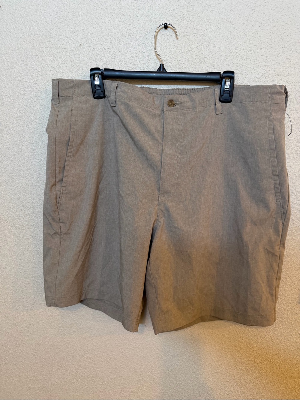 Men's Flat Front Tan Casual Shorts